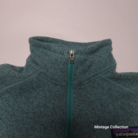 Patagonia Better Sweater Women's Teal Fleece 1/4 Quarter Zip Pullover Jacket S - Picture 5 of 10